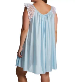 Amanda Rich Plus Size Lace Cap Sleeve Nylon Tricot Knee Length Nightgown -Her Room US amanda rich amri01 106 shx bs