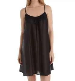 Spaghetti Strap Lace Trim Knee Length Gown -Her Room US amanda rich amri01 165 sh fs