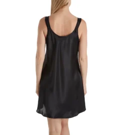 Amanda Rich Satin Bias Cut Short Gown – Silky Scoop Neck Chemise Nightgown -Her Room US amanda rich amri01 561d 40 bs