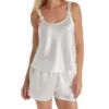 Amanda Rich Silky Satin Camisole and Short Set – Lightweight USA-Made Sleepwear