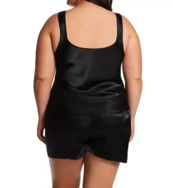 Amanda Rich Plus Size Satin Camisole and Short Set - Style 563-40X Scoop Neck Sleepwear -Her Room US amanda rich amri01 563 40x bs
