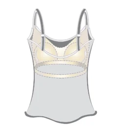 Amoena Valletta White Modal Camisole – Built-in Pocketed Shelf Bra Top -Her Room US amoena amo001 2830 cs2