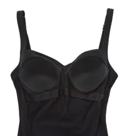 Anita Michelle Black Slimming Ruched One Piece Swimsuit with Contour Cups -Her Room US anita anit01 7373 cs1