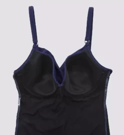 ANITA Jinelle Floral Illusion One Piece Swimsuit – Black Matte & Shine Shape Satin Underwire -Her Room US anita anit01 7408 cs6