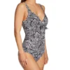 ANITA Zebra Love Olivia Black & White Shaping One Piece Swimsuit - Knot Front V-Neck -Her Room US anita anit01 7881 gs