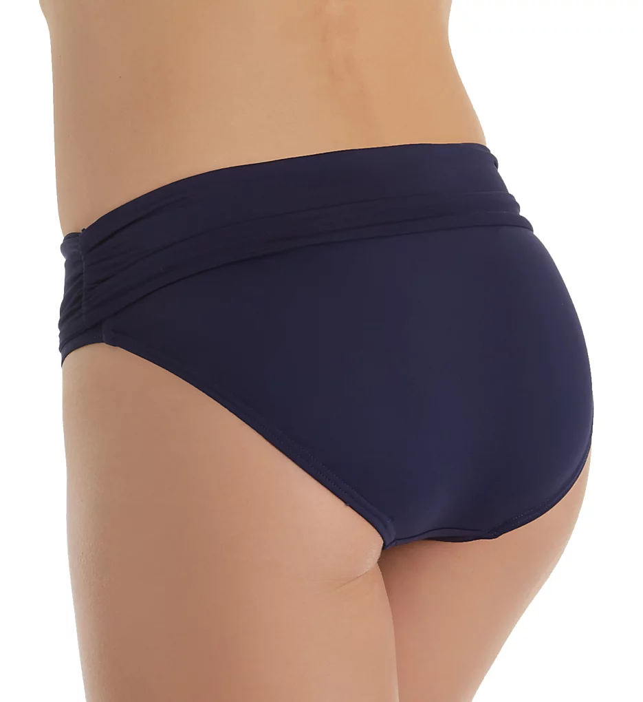 Anne Cole Live In Color Fold-Over Waistband Ruched Side High Rise Swim Brief 5 Anne Cole Live In Color Fold-Over Waistband Ruched Side High Rise Swim Brief - Image 3