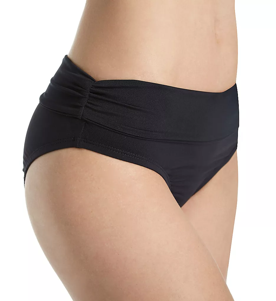 Anne Cole Live In Color Fold-Over Waistband Ruched Side High Rise Swim Brief 6 Anne Cole Live In Color Fold-Over Waistband Ruched Side High Rise Swim Brief - Image 4