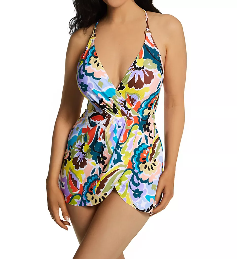 Anne Cole Kashmir Paisley Multicolor Surplice Maillot – Elegant V-Neck One-Piece Swim Dress 3 Anne Cole Kashmir Paisley Multicolor Surplice Maillot – Elegant V-Neck One-Piece Swim Dress
