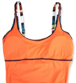 Anne Cole Sandy Waves Wavy Stripe – Shirred Scoop Neck Bra-Back One Piece Swimsuit -Her Room US anne cole anne01 mo05385 cs5