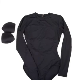 Anne Cole Think Outside The Sun Glossy Black Long Sleeve One-Piece Swimsuit – UPF 50+ Cut-Out Back Surf Suit -Her Room US anne cole anne01 mo08301 cs6
