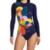 Anne Cole Petal Party Floral Long Sleeve Rash Guard – Open Back One Piece Swimsuit -Her Room US anne cole anne01 mo08350 gs