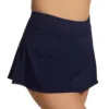 Anne Cole Plus Size Live In Color Rock Skirt Swim Bottom - Midnight Navy High Waisted Flared Swimwear