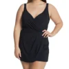 Anne Cole Plus Size Live In Color Surplice Mio Swim Dress – Draped V-Neck One-Piece Skirted Swimsuit -Her Room US anne cole anne01 pd61001 gs