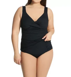 Anne Cole Plus Size Live In Color Twist Front Underwire Tankini - Tummy Slimming OTS Swim Top -Her Room US anne cole anne01 pt20101 cs3