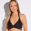 Antigel La Chiquissima Solid Black Strappy Wraparound – Triangle Underwire Halter Swim Top -Her Room US antigel ant01 fbb3214 gs