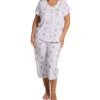 Aria Plus Size Short Sleeve Capri Pant PJ Set -Her Room US aria aria01 a70001x gs