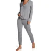 Aspen Dream BPJST Essential Soft Bamboo Long PJ Set – Ruffled Piping Button-Down Sleepwear -Her Room US aspen dream aspd01 bpjst gs