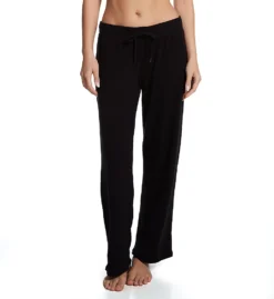 Aspen Dream Soft Fuzzy Knit Wide Leg Lounge Pant – Relaxed Drawstring Sleepwear