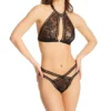 Aubade Boite A Desir Black Lace – Adjustable Halter Wireless Bra & String Thong Set -Her Room US aubade aub001 p080i gs