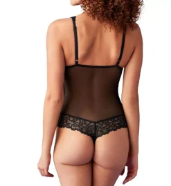 b.tempt'd by Wacoal B.charming Sheer Mesh & Lace – Unlined Thong Bodysuit Style 936232 -Her Room US b temptd by wacoal btmp01 936232 bs