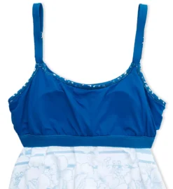 Beach House Woman Floral & Striped Blouson Tankini – Under The Border Walk Sarah Swim Top -Her Room US beach house woman bhw01 hw61012 cs6