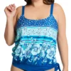 Beach House Woman Floral & Striped Blouson Tankini – Under The Border Walk Sarah Swim Top -Her Room US beach house woman bhw01 hw61012 gs