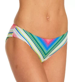 Becca Santa Catarina Regan American Fit Swim Bottom – Mitered Stripe Textured Knit