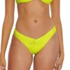 Becca Prima Neon Pink Textured Honeycomb V-Waist Hipster Swim Bottom -Her Room US becca bec01 188437 gs