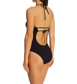 Becca Pucker Up Candice Seersucker Texture Multi-Way Cutout One Piece Swimsuit -Her Room US becca bec01 961137 bs