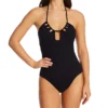 Becca Pucker Up Candice Seersucker Texture Multi-Way Cutout One Piece Swimsuit -Her Room US becca bec01 961137 gs
