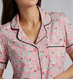 BedHead Pajamas Dalmatian Love Spot Print - Organic Cotton Short Sleeve & Cropped PJ Set -Her Room US bedhead pajamas behe01 270063 cs1