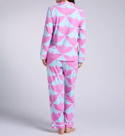 Trina Turk Cranes Long Sleeve Long Classic PJ Set -Her Room US bedhead pajamas behe01 290131 bs