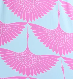 Trina Turk Cranes Long Sleeve Long Classic PJ Set -Her Room US bedhead pajamas behe01 290131 cs3