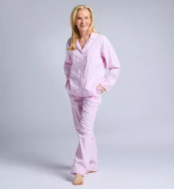 BedHead Pajamas 3D Stripe Organic Cotton Long Sleeve Classic PJ Set