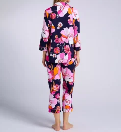 Trina Turk x BedHead Floral Medley Pajamas – Vintage Multi-Color Print Cropped Jersey Sleep Set -Her Room US bedhead pajamas behe01 470131 bs