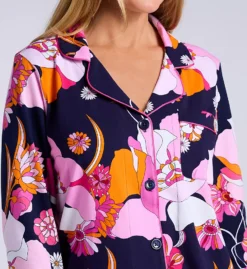 Trina Turk x BedHead Floral Medley Pajamas – Vintage Multi-Color Print Cropped Jersey Sleep Set -Her Room US bedhead pajamas behe01 470131 cs1