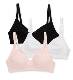 Bestform Striped Wireless Cotton Bra - 3 Pack -Her Room US bestform befo01 6248pk cs6