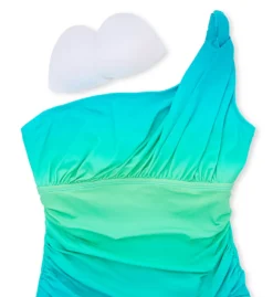 Bleu Rod Beattie Cool Breeze Blue Ombre One Shoulder Mio One Piece Swimsuit -Her Room US bleu rod beattie bleu01 b23785 cs6