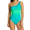 Bleu Rod Beattie Cool Breeze Blue Ombre One Shoulder Mio One Piece Swimsuit