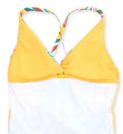 Bleu Rod Beattie Fantasy Island Tropical Palm Print Twist-Front X-Back One Piece Swimsuit -Her Room US bleu rod beattie bleu01 fi23757 cs6