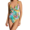 Bleu Rod Beattie Fantasy Island Tropical Palm Print Twist-Front X-Back One Piece Swimsuit -Her Room US bleu rod beattie bleu01 fi23757 gs