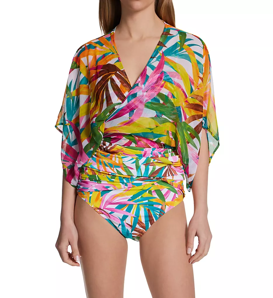 Bleu Rod Beattie Fantasy Island Tropical Palm Print Chiffon Front-Tie Shirt Cover Up 8 Bleu Rod Beattie Fantasy Island Tropical Palm Print Chiffon Front-Tie Shirt Cover Up - Image 6