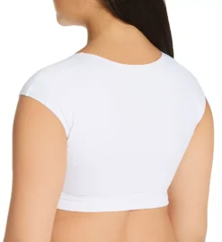 Bleu Rod Beattie Forest Green Kore Tie Front Cap Sleeve Crop Swim Top -Her Room US bleu rod beattie bleu01 k21199 bs