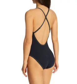 Bleu Rod Beattie Denim Blue Cross Back Mio – Belted One Piece Swimsuit with Gold Accents -Her Room US bleu rod beattie bleu01 l23230 bs