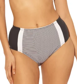 Bleu Rod Beattie Inside The Lines Striped Pattern – High Waist Cheeky Swim Bottom