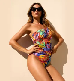 Bleu Rod Beattie Night Safari Tropical Print One Shoulder Mio - Asymmetrical One Piece Swimsuit -Her Room US bleu rod beattie bleu01 s23785 cs2