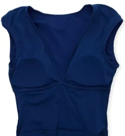 Bleu Rod Beattie Deep Olive Ring Me Up Cap Sleeve O-Ring Mio One Piece Swimsuit -Her Room US bleu rod beattie bleu01 u23206 cs6