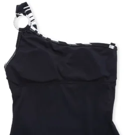 Bleu Rod Beattie Black & White Swirl – New Wave Asymmetrical Mio One Piece Swimsuit -Her Room US bleu rod beattie bleu01 w23218 cs6