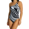 Bleu Rod Beattie Black & White Swirl – New Wave Asymmetrical Mio One Piece Swimsuit -Her Room US bleu rod beattie bleu01 w23218 gs