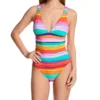 Bleu Rod Beattie Winning Streak Sunset Stripe – Watercolor Plunge Mio One Piece Swimsuit -Her Room US bleu rod beattie bleu01 ws23225 gs